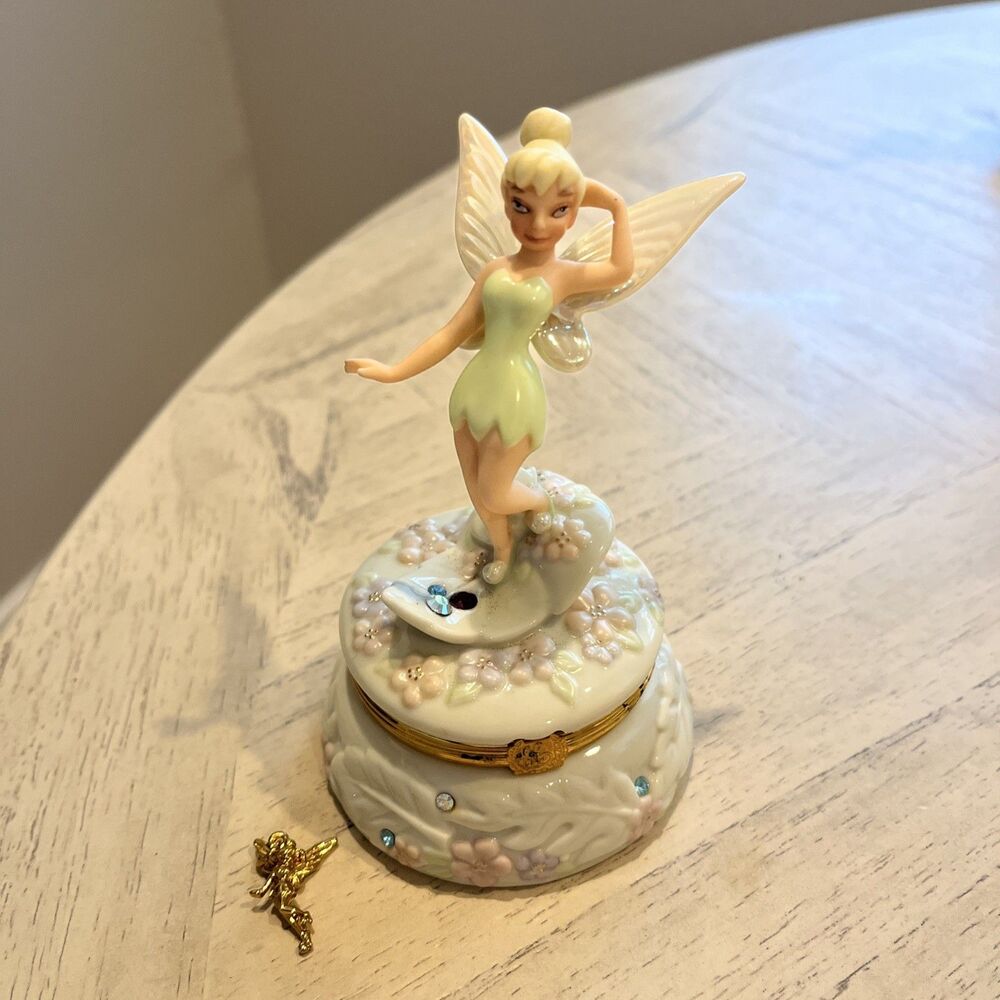 Lenox Limited Edition Disney Tinker Bell 50th Anniversary Treasure Box & Charm
